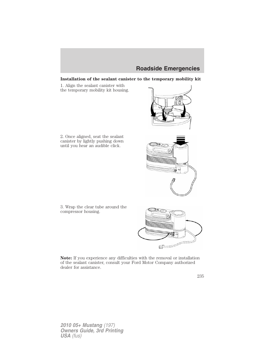 Roadside emergencies | FORD 2010 Mustang v.3 User Manual | Page 235 / 312