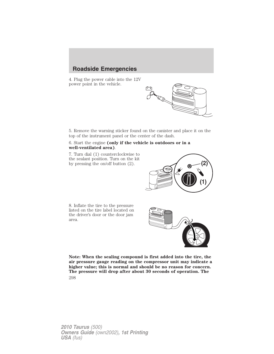 FORD 2010 Taurus v.1 User Manual | Page 298 / 378