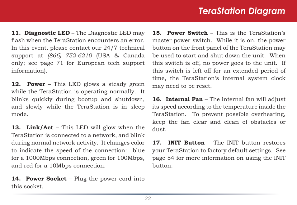 Terastation diagram | Buffalo Technology TeraStation HS-DTGL/R5 User Manual | Page 22 / 84