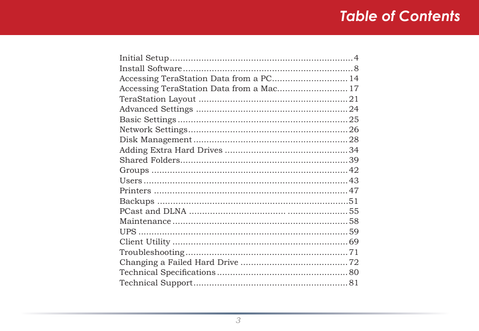 Buffalo Technology TeraStation HS-DTGL/R5 User Manual | Page 3 / 84