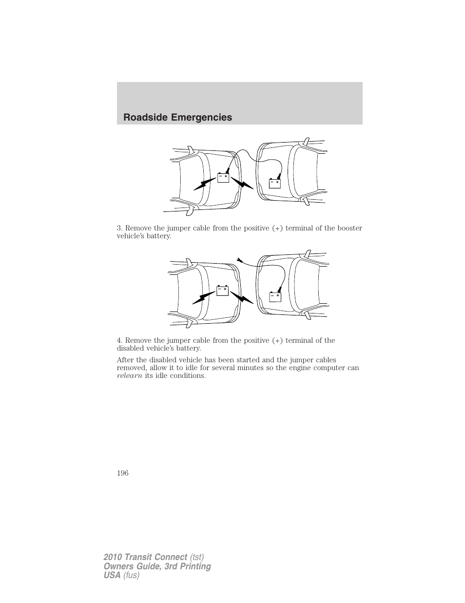 Roadside emergencies | FORD 2010 Transit Connect v.3 User Manual | Page 196 / 258