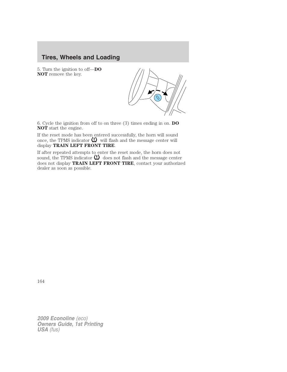 Tires, wheels and loading | FORD 2009 E-450 v.1 User Manual | Page 164 / 321