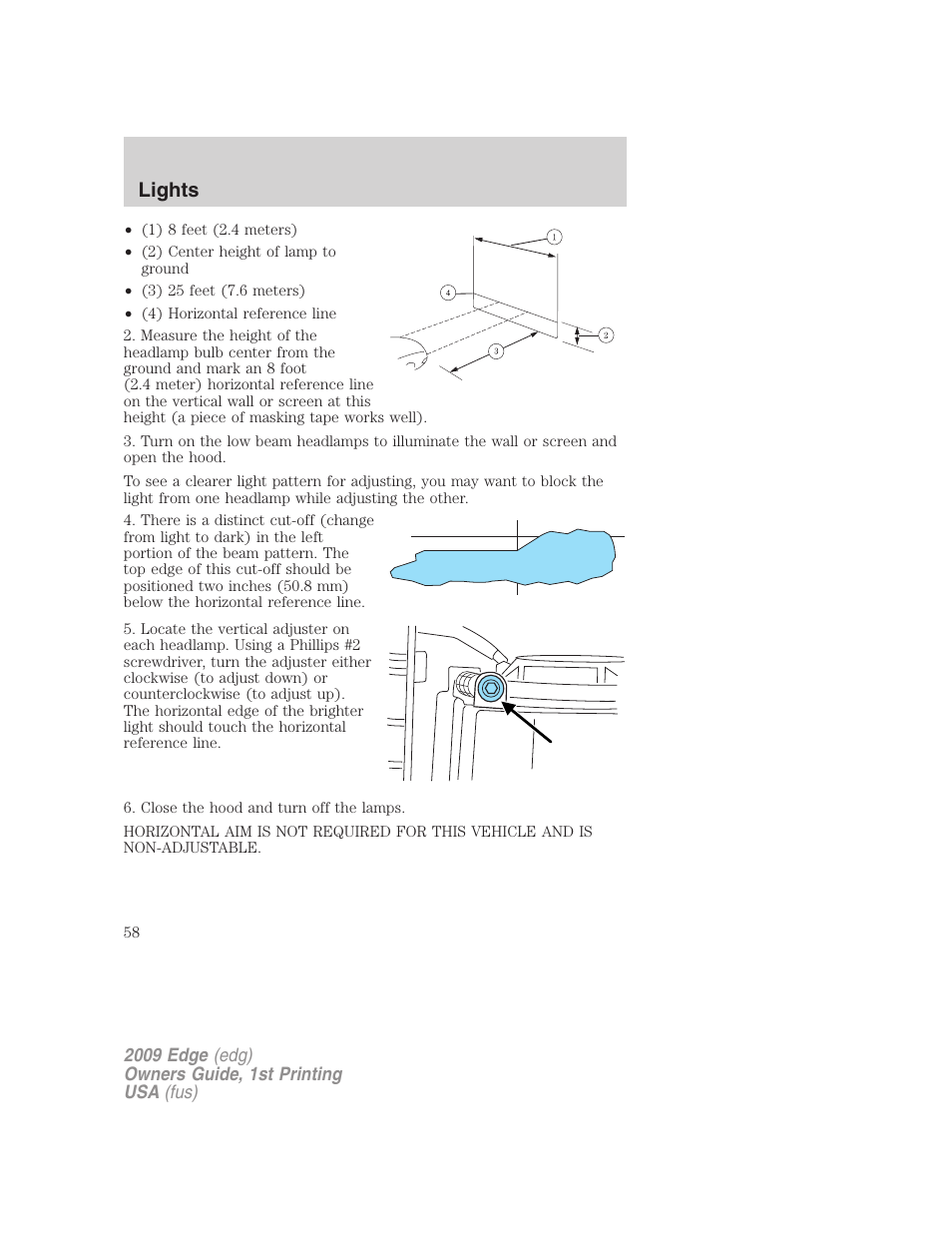 Lights | FORD 2009 Edge v.1 User Manual | Page 58 / 320