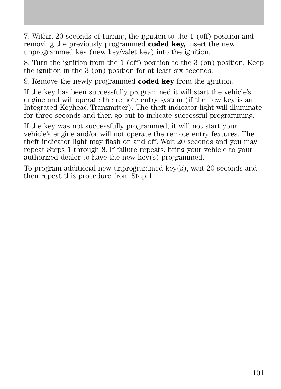 Locks and security | FORD 2009 Escape v.1 User Manual | Page 101 / 318