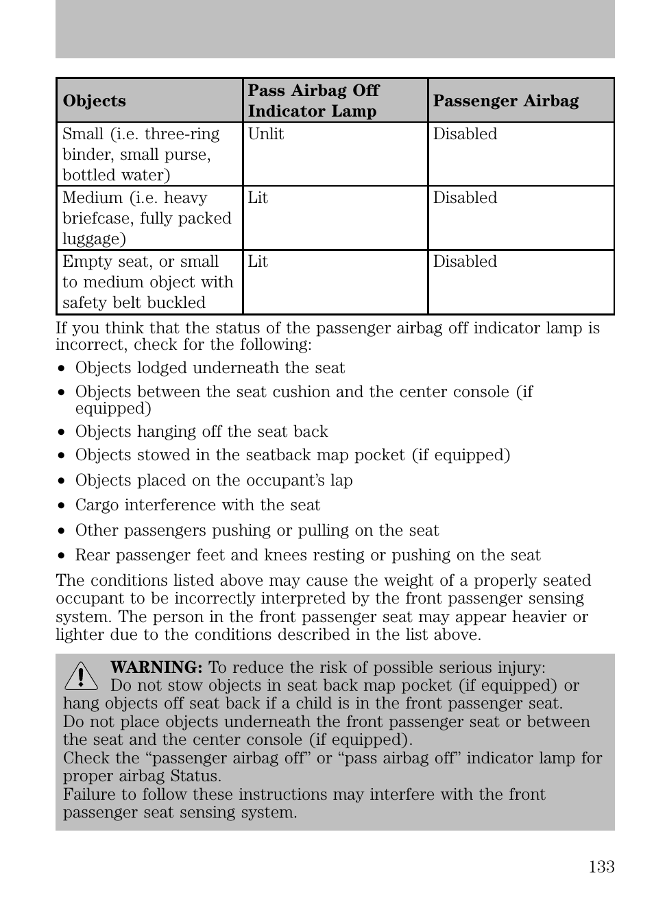 Seating and safety restraints | FORD 2009 Escape v.1 User Manual | Page 133 / 318