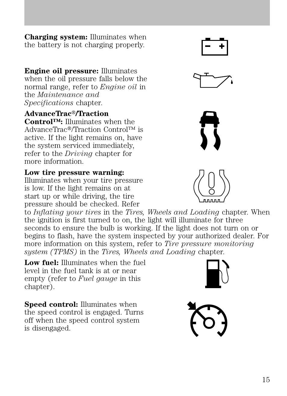 Instrument cluster | FORD 2009 Escape v.1 User Manual | Page 15 / 318