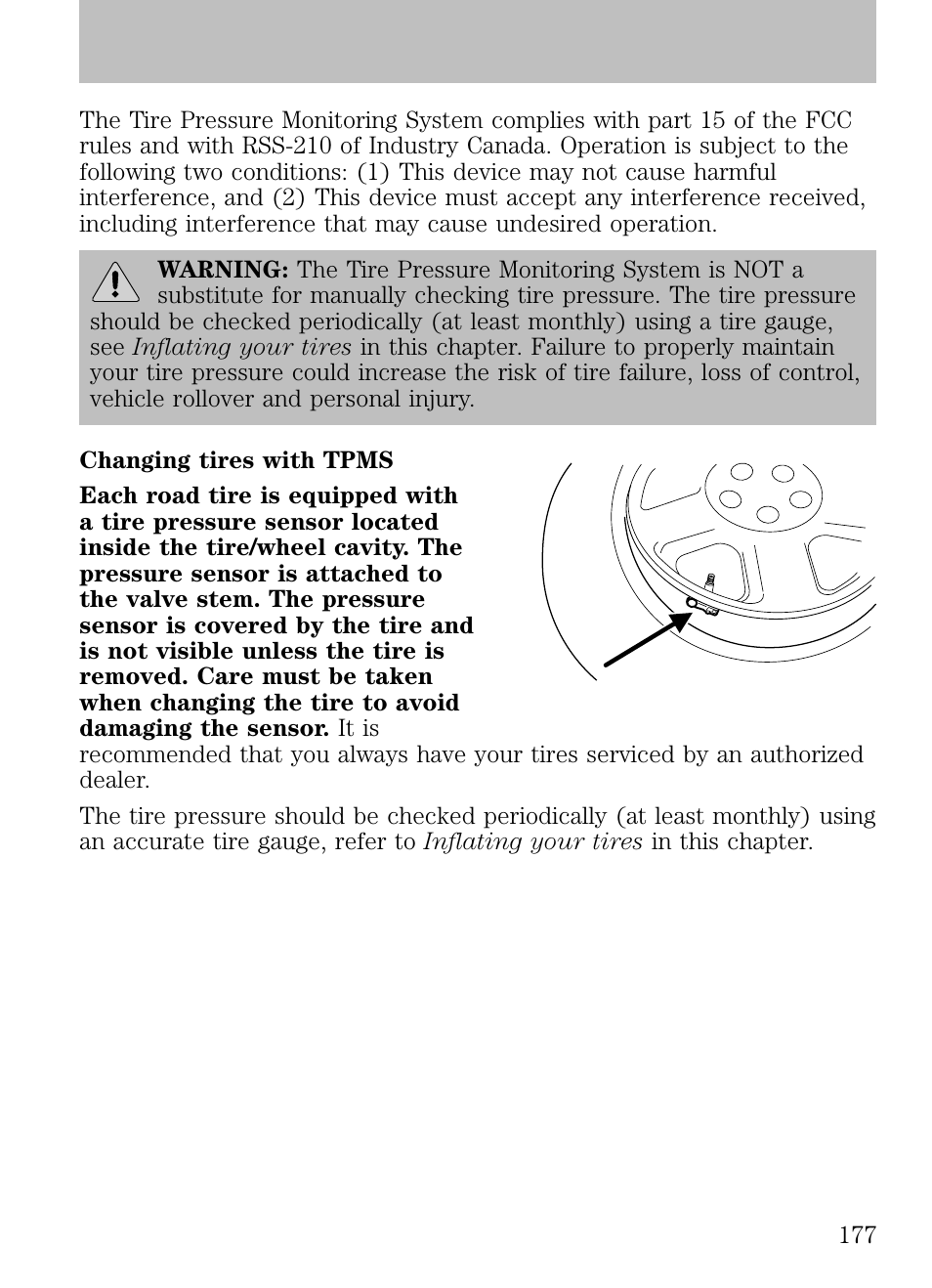 Tires, wheels and loading | FORD 2009 Escape v.1 User Manual | Page 177 / 318