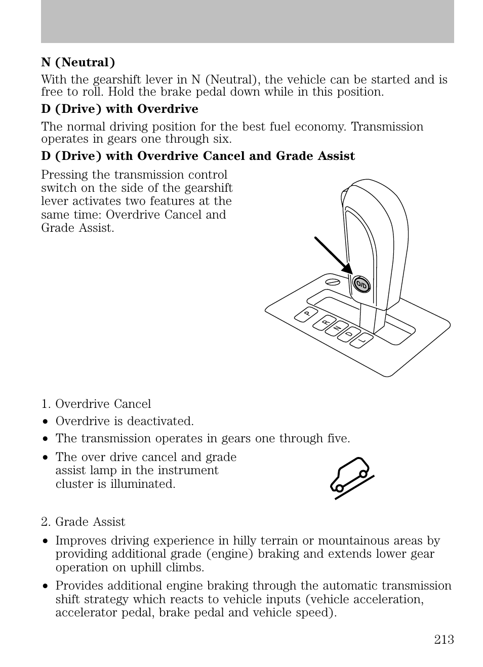 Driving | FORD 2009 Escape v.1 User Manual | Page 213 / 318