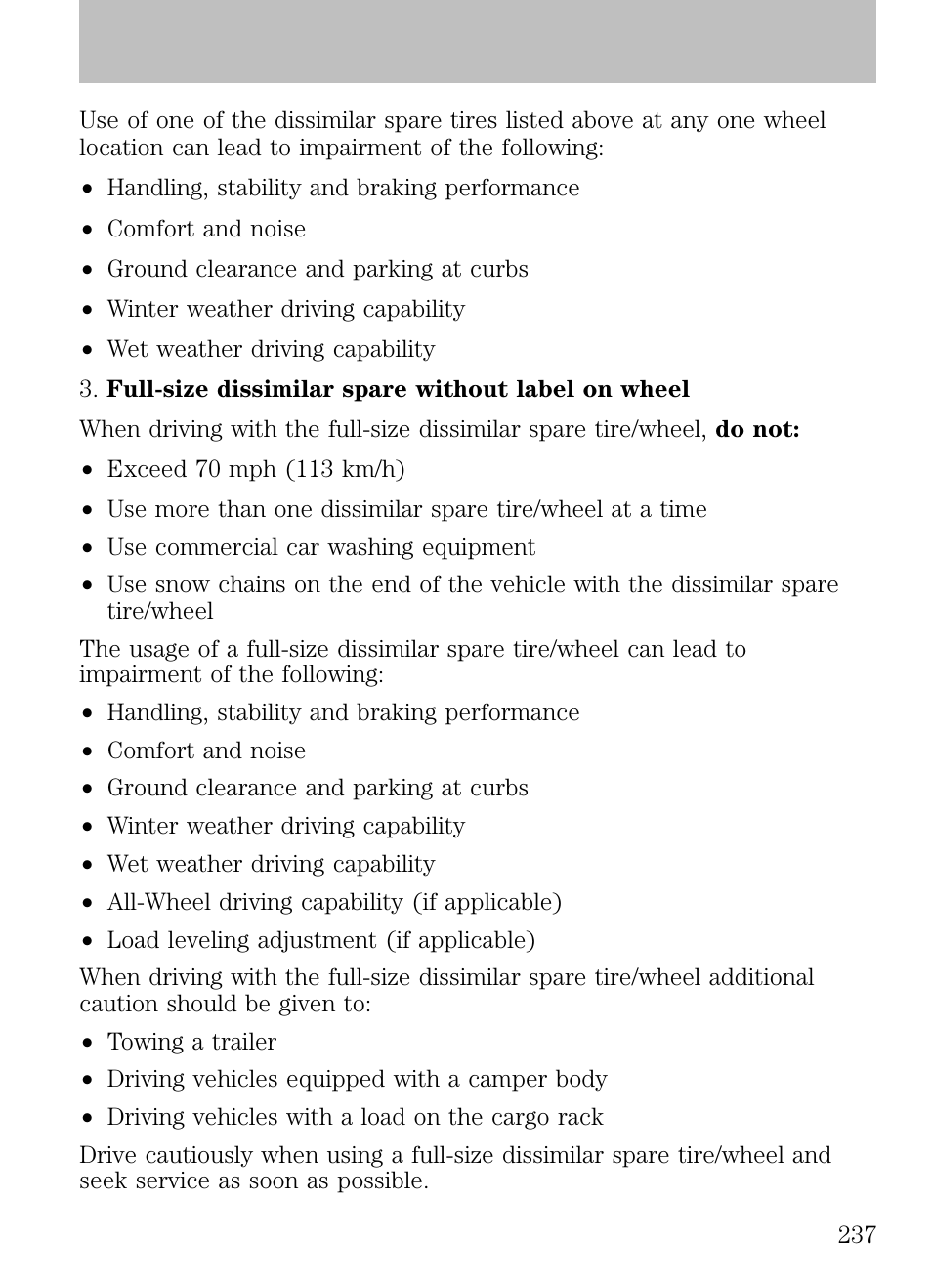 Roadside emergencies | FORD 2009 Escape v.1 User Manual | Page 237 / 318