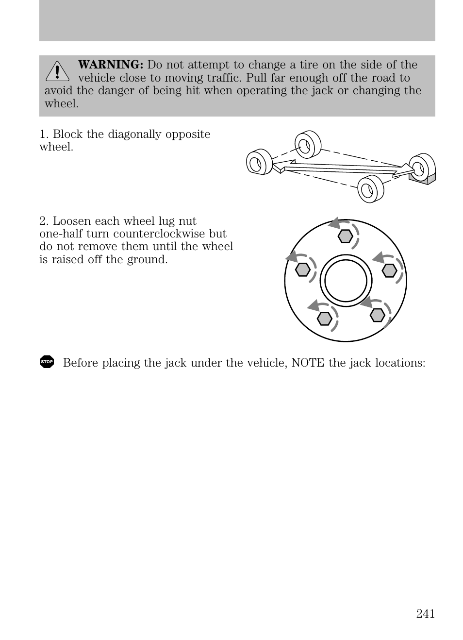 Roadside emergencies | FORD 2009 Escape v.1 User Manual | Page 241 / 318