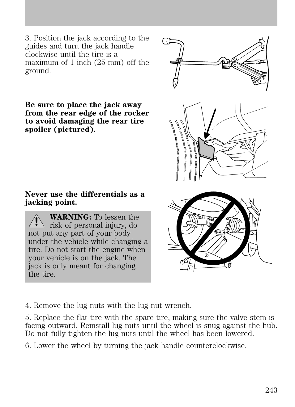 Roadside emergencies | FORD 2009 Escape v.1 User Manual | Page 243 / 318