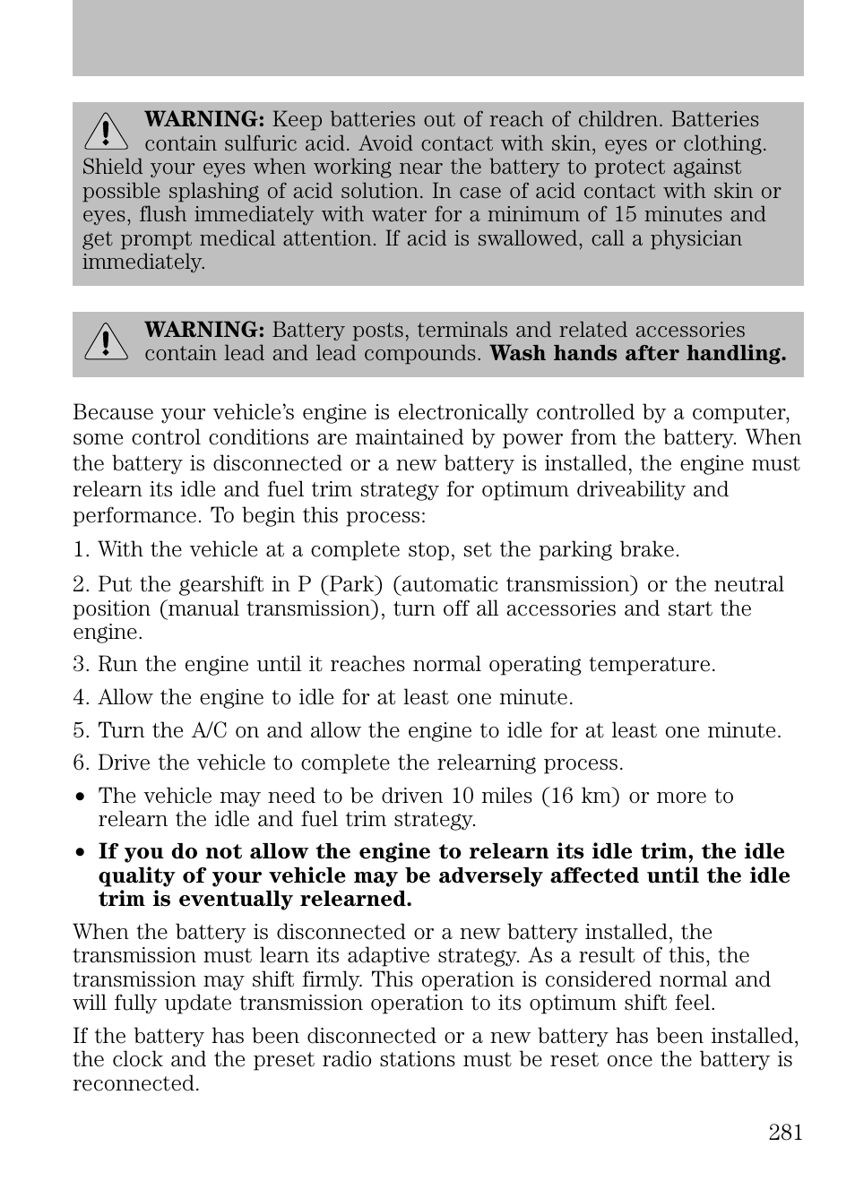Maintenance and specifications | FORD 2009 Escape v.1 User Manual | Page 281 / 318