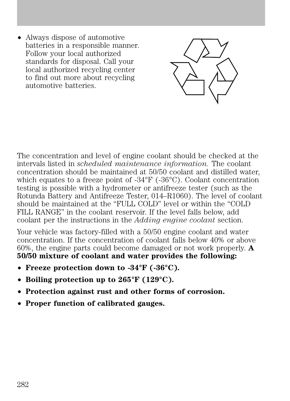 Engine coolant, Checking engine coolant, Maintenance and specifications | FORD 2009 Escape v.1 User Manual | Page 282 / 318