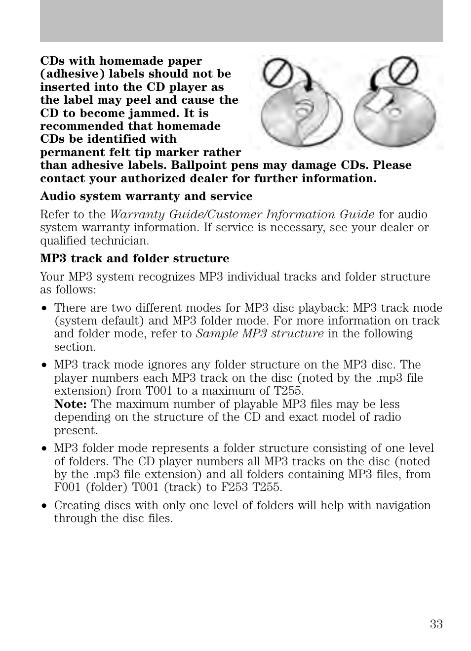 Entertainment systems | FORD 2009 Escape v.1 User Manual | Page 33 / 318