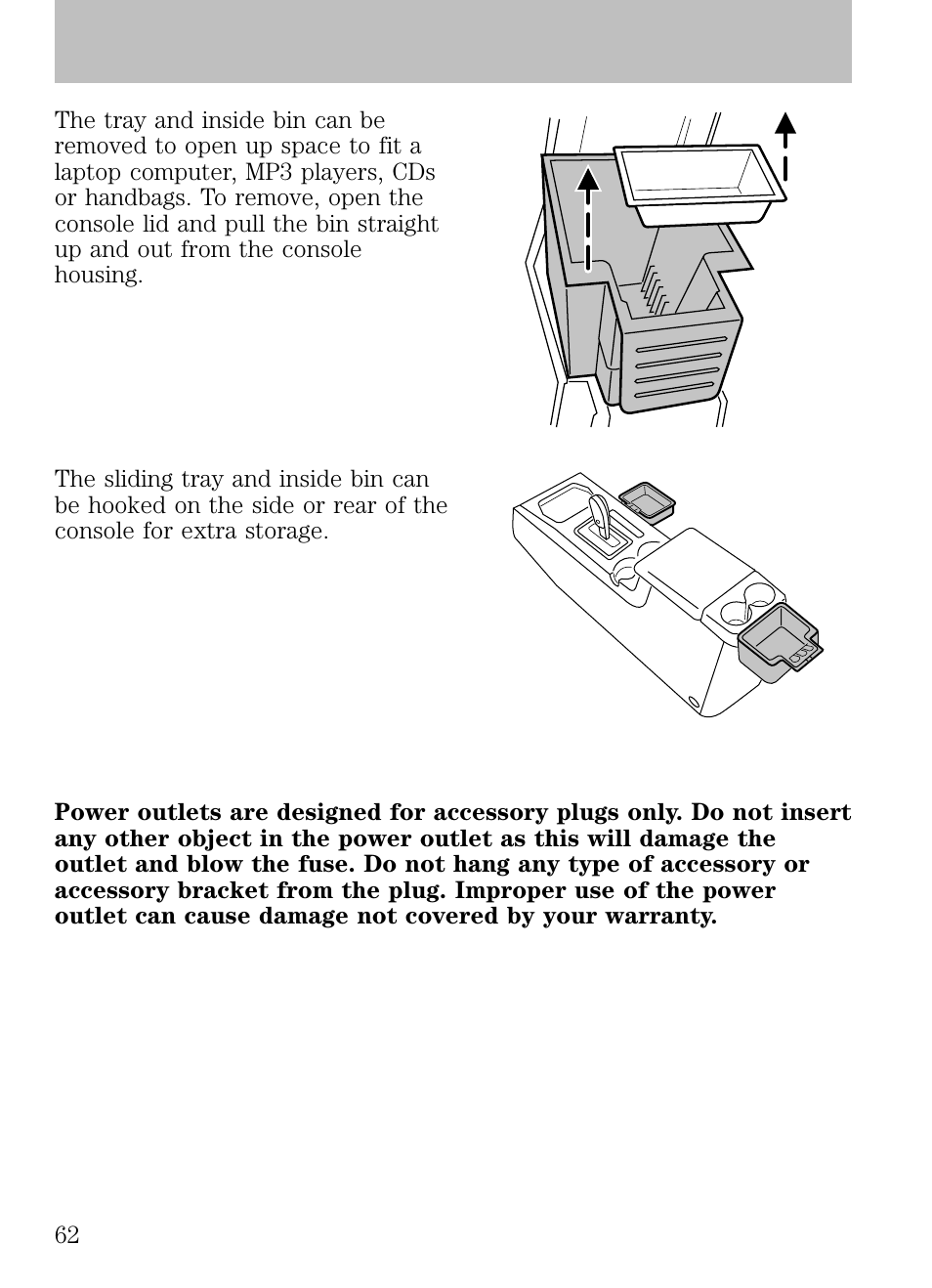 Auxiliary power point (12vdc), Driver controls | FORD 2009 Escape v.1 User Manual | Page 62 / 318