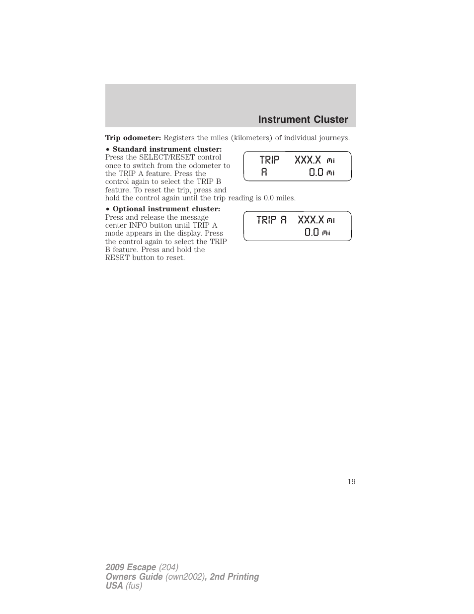 FORD 2009 Escape v.2 User Manual | Page 19 / 310