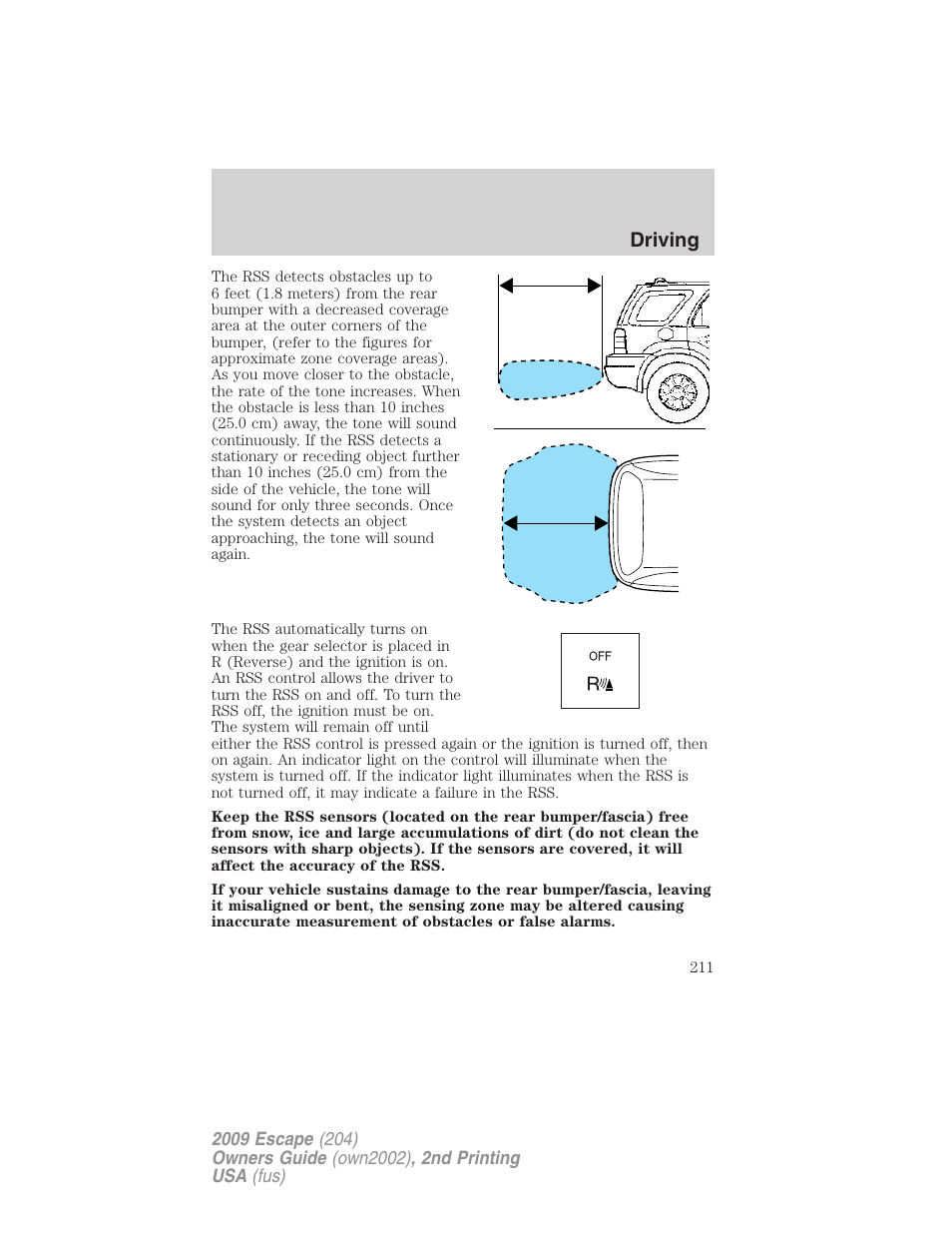 Driving | FORD 2009 Escape v.2 User Manual | Page 211 / 310