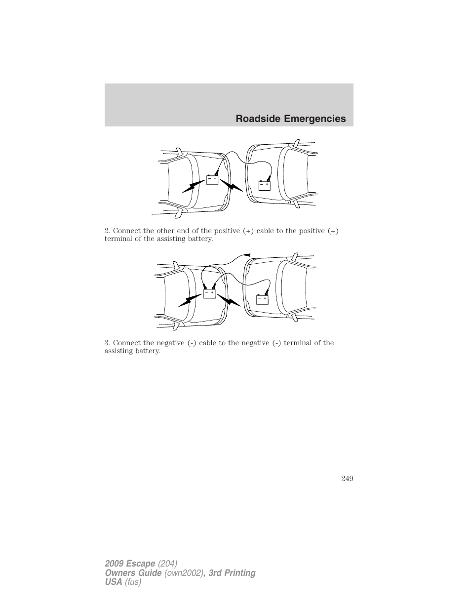 Roadside emergencies | FORD 2009 Escape v.3 User Manual | Page 249 / 320