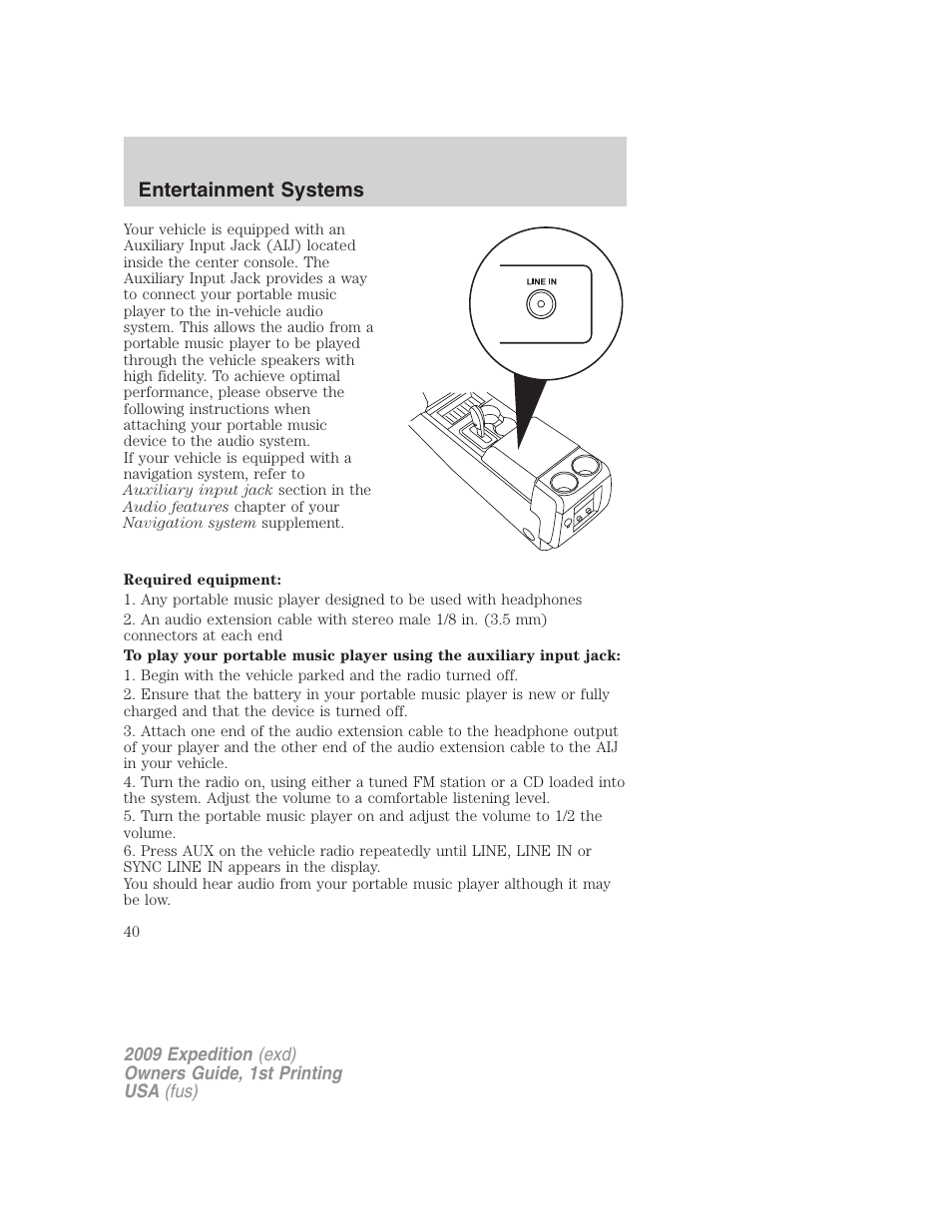 FORD 2009 Expedition v.1 User Manual | Page 40 / 416