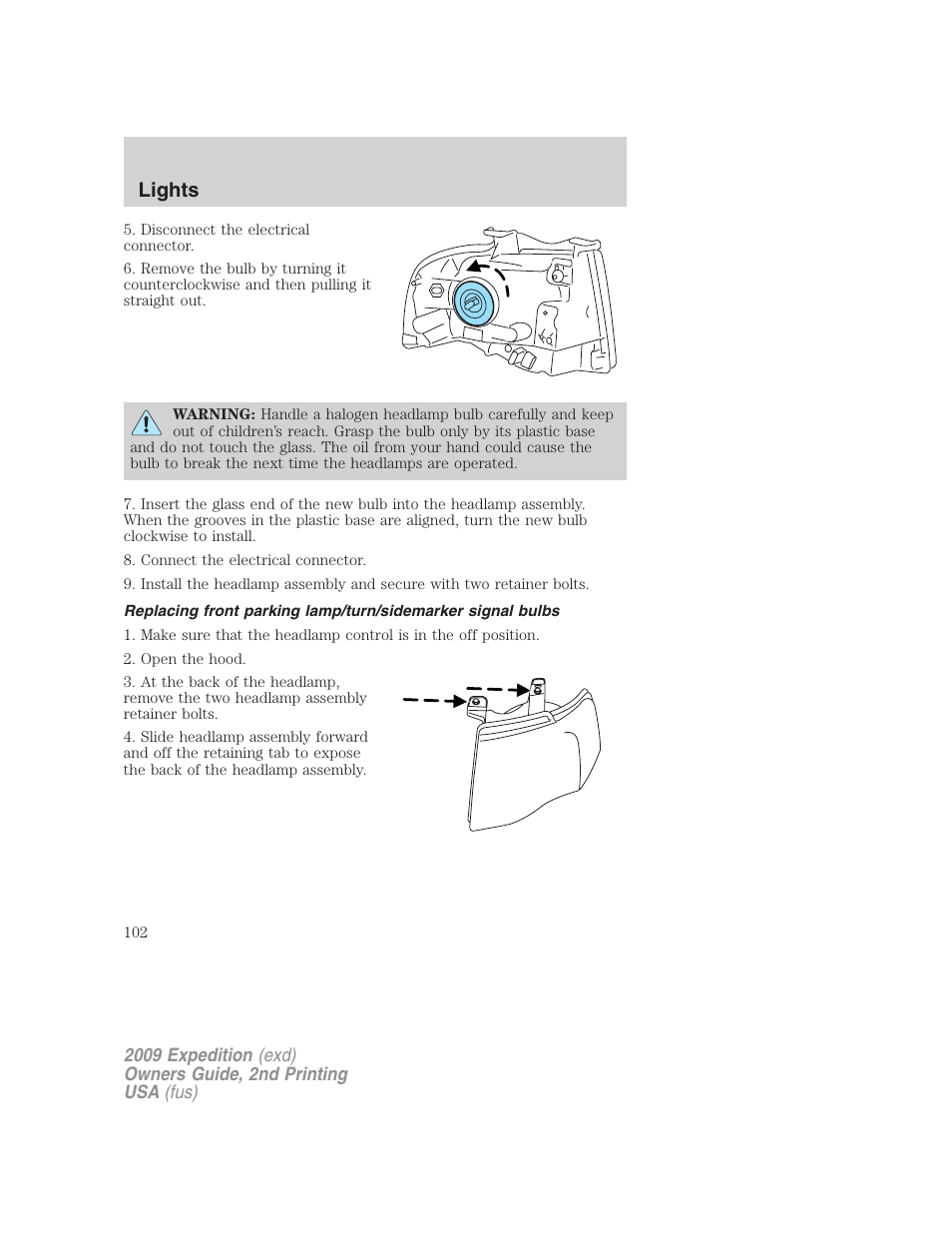 Lights | FORD 2009 Expedition v.2 User Manual | Page 102 / 415