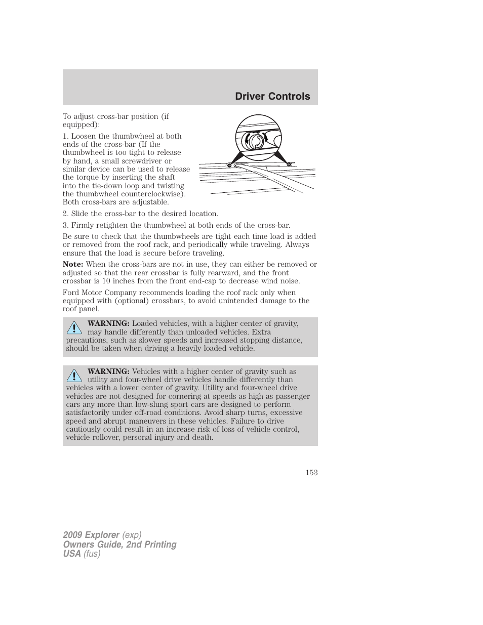 Driver controls | FORD 2009 Explorer v.2 User Manual | Page 153 / 401