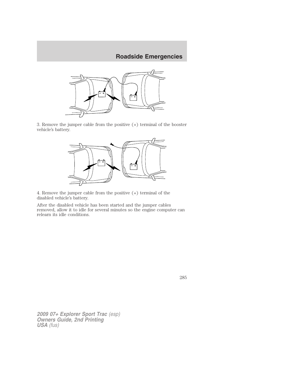 Roadside emergencies | FORD 2009 Explorer Sport Trac v.2 User Manual | Page 285 / 351