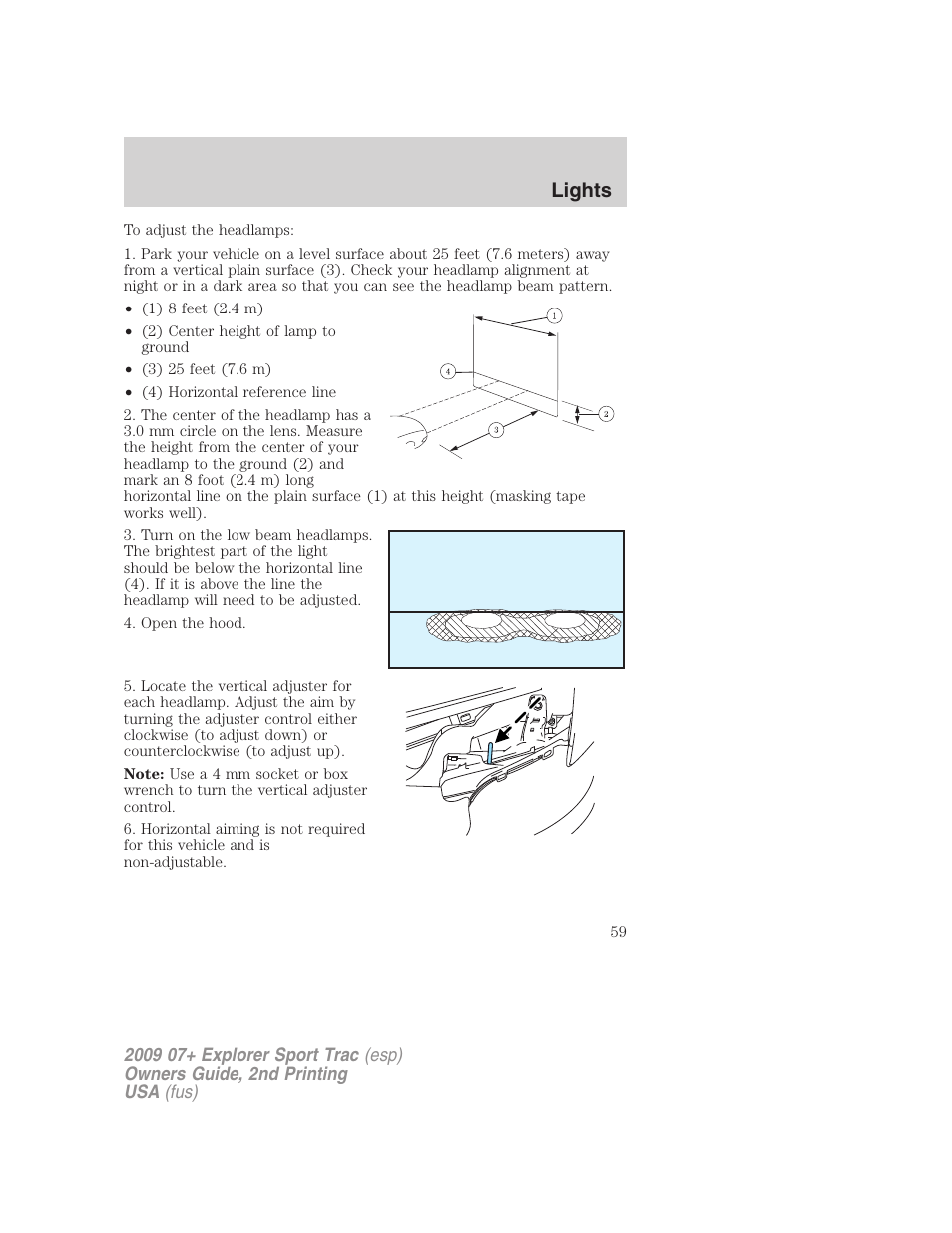 Lights | FORD 2009 Explorer Sport Trac v.2 User Manual | Page 59 / 351