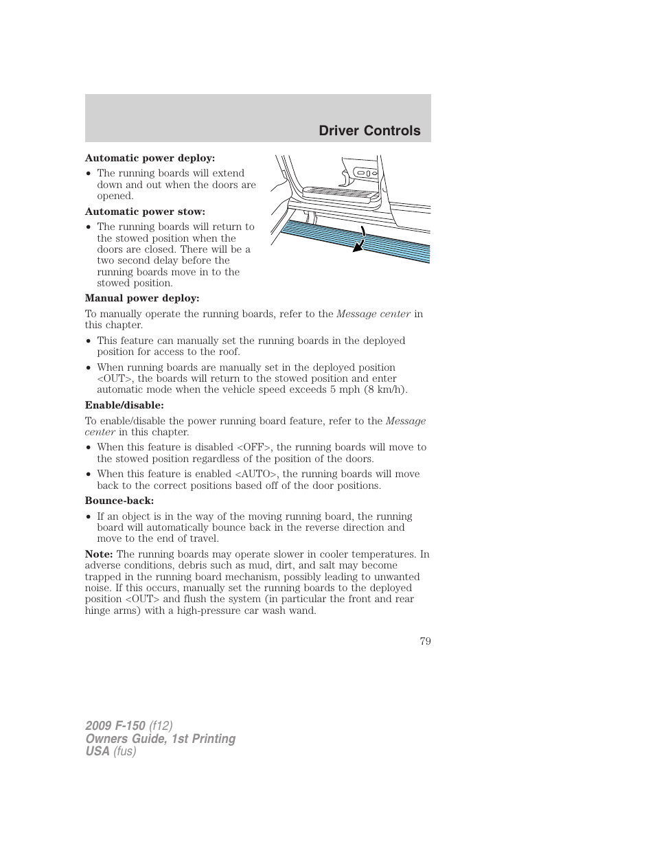 Driver controls | FORD 2009 F-150 v.1 User Manual | Page 79 / 405