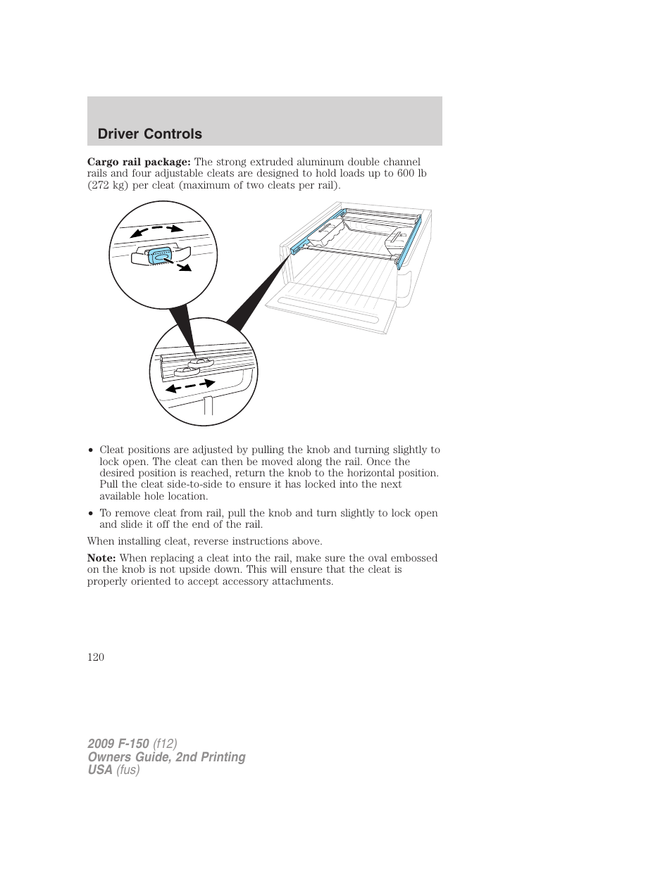 Driver controls | FORD 2009 F-150 v.2 User Manual | Page 120 / 409