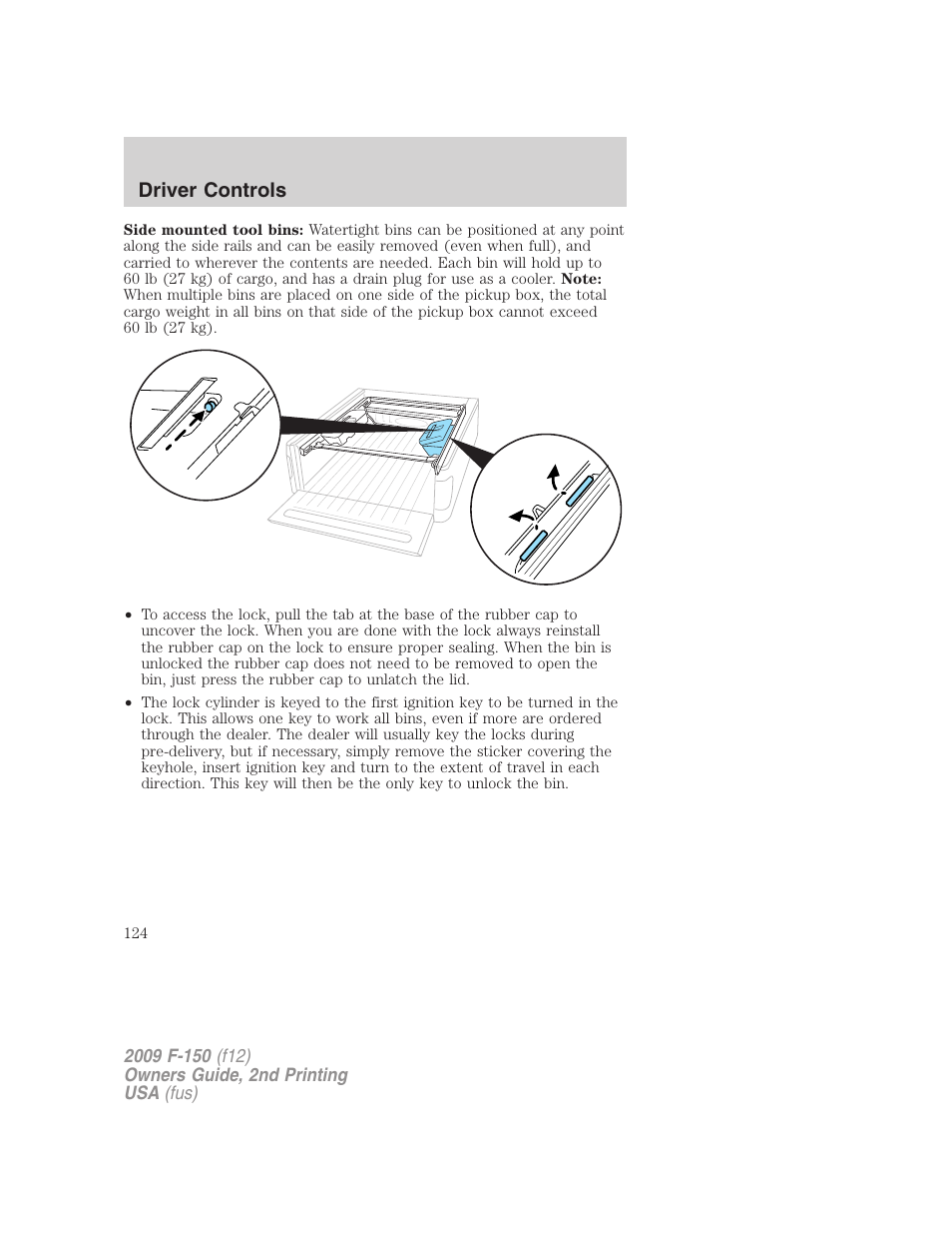 Driver controls | FORD 2009 F-150 v.2 User Manual | Page 124 / 409
