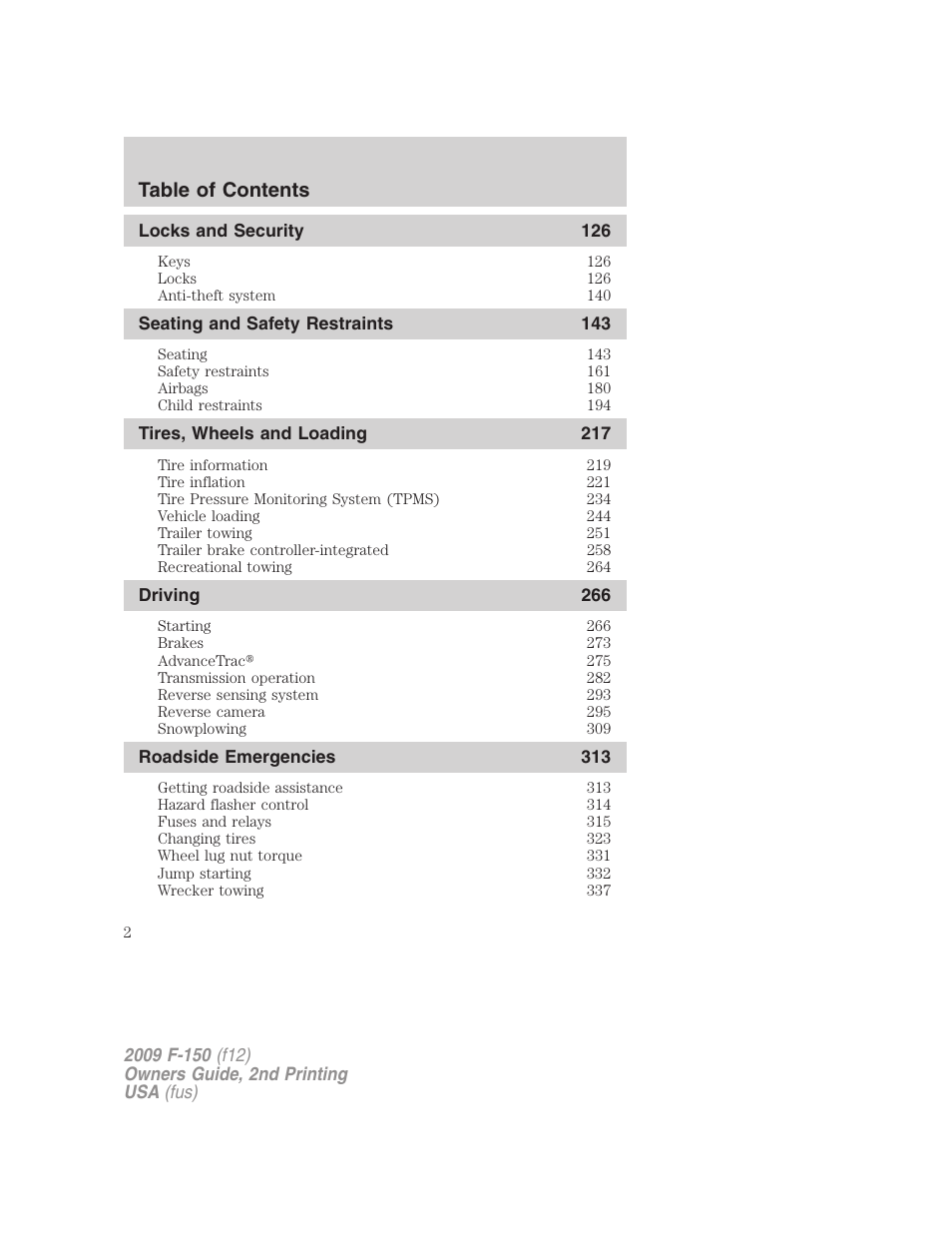 FORD 2009 F-150 v.2 User Manual | Page 2 / 409