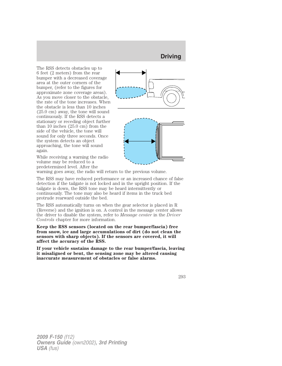 Driving | FORD 2009 F-150 v.3 User Manual | Page 293 / 409