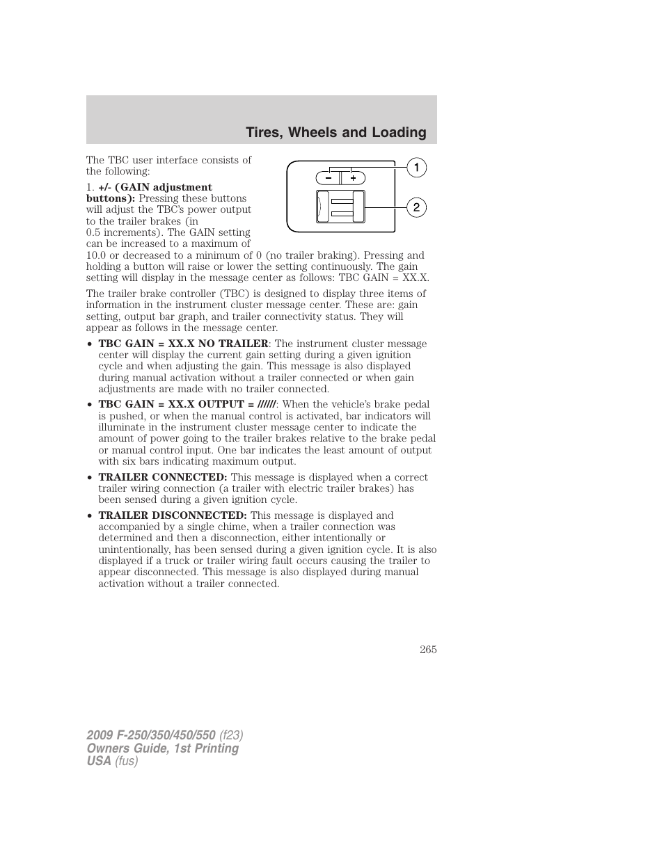 Tires, wheels and loading | FORD 2009 F-550 v.1 User Manual | Page 265 / 418