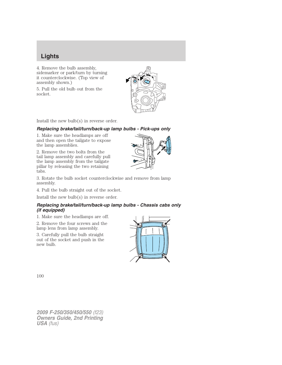 Lights | FORD 2009 F-550 v.2 User Manual | Page 100 / 419