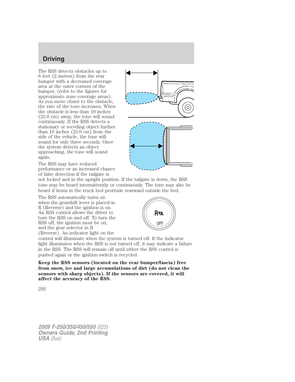 Driving | FORD 2009 F-550 v.2 User Manual | Page 292 / 419