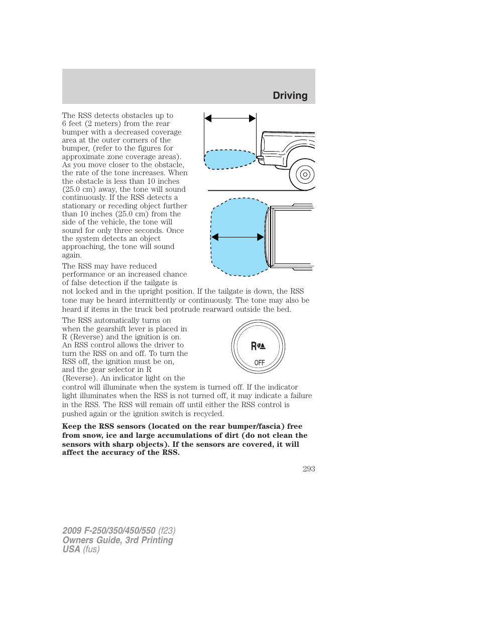 Driving | FORD 2009 F-550 v.3 User Manual | Page 293 / 419