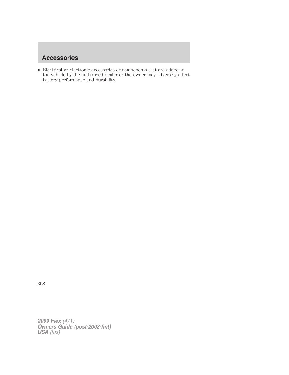 FORD 2009 Flex v.1 User Manual | Page 368 / 374