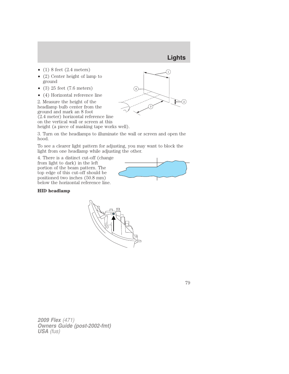 Lights | FORD 2009 Flex v.1 User Manual | Page 79 / 374