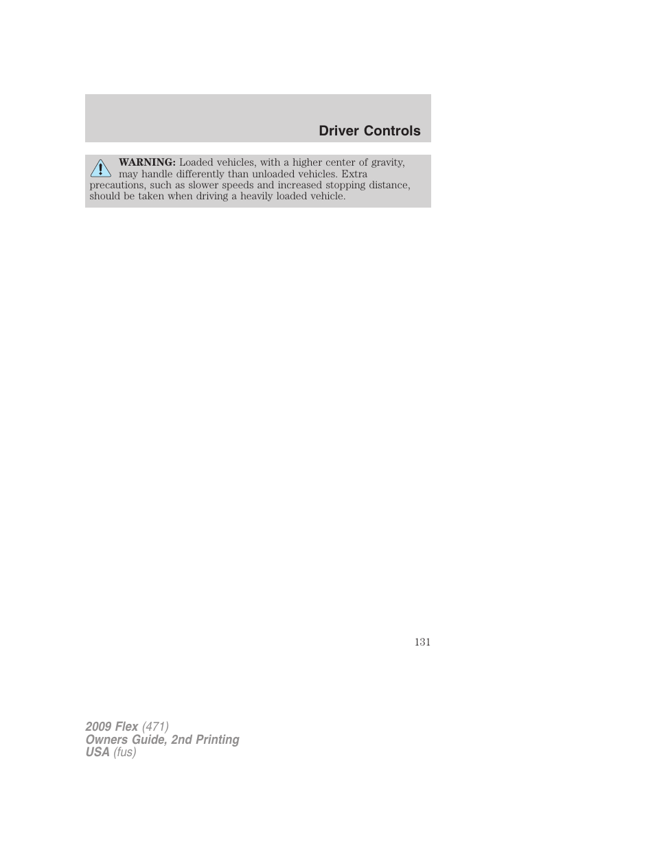 FORD 2009 Flex v.2 User Manual | Page 131 / 378