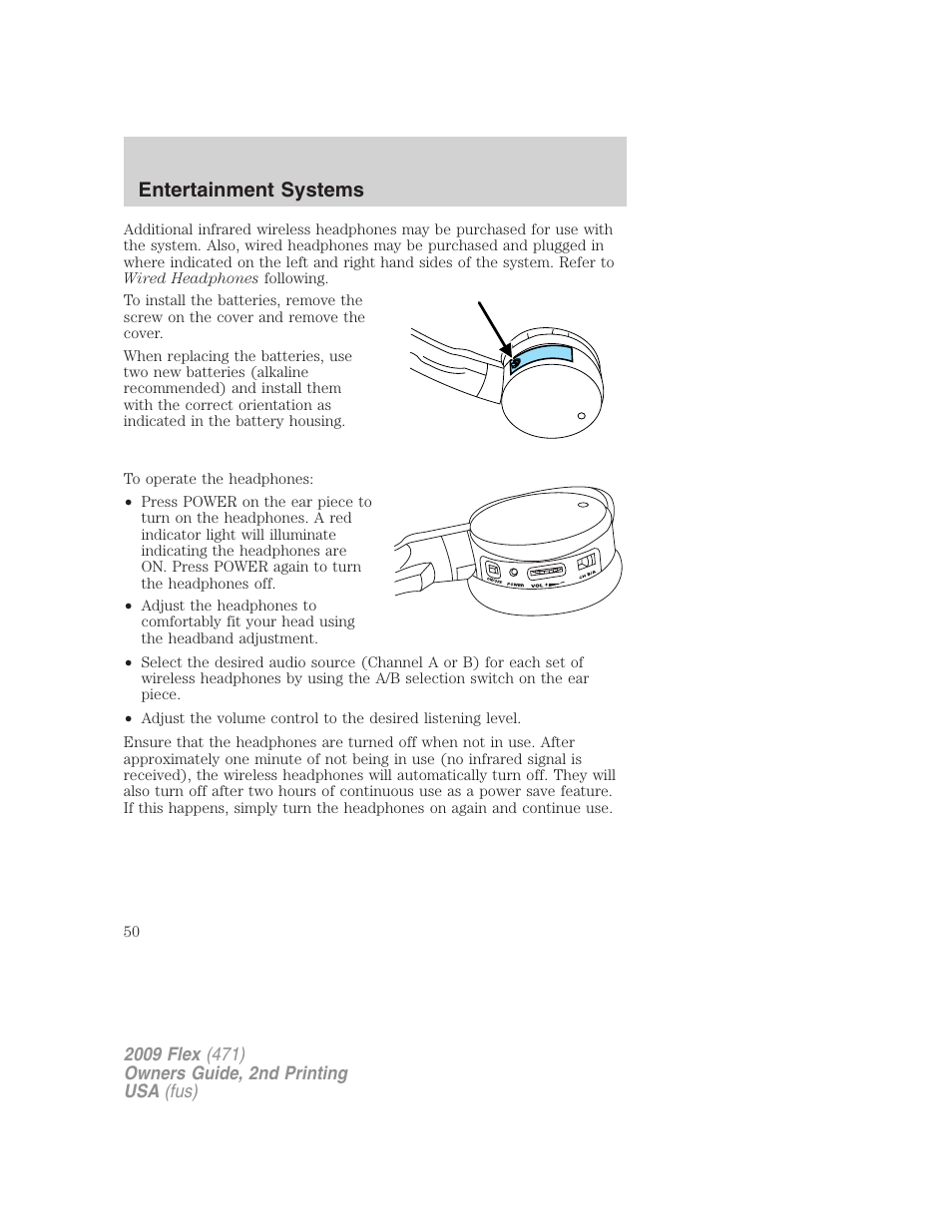 Entertainment systems | FORD 2009 Flex v.2 User Manual | Page 50 / 378
