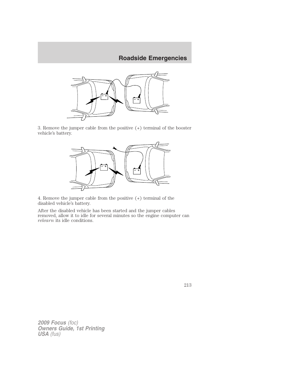 Roadside emergencies | FORD 2009 Focus v.1 User Manual | Page 213 / 276