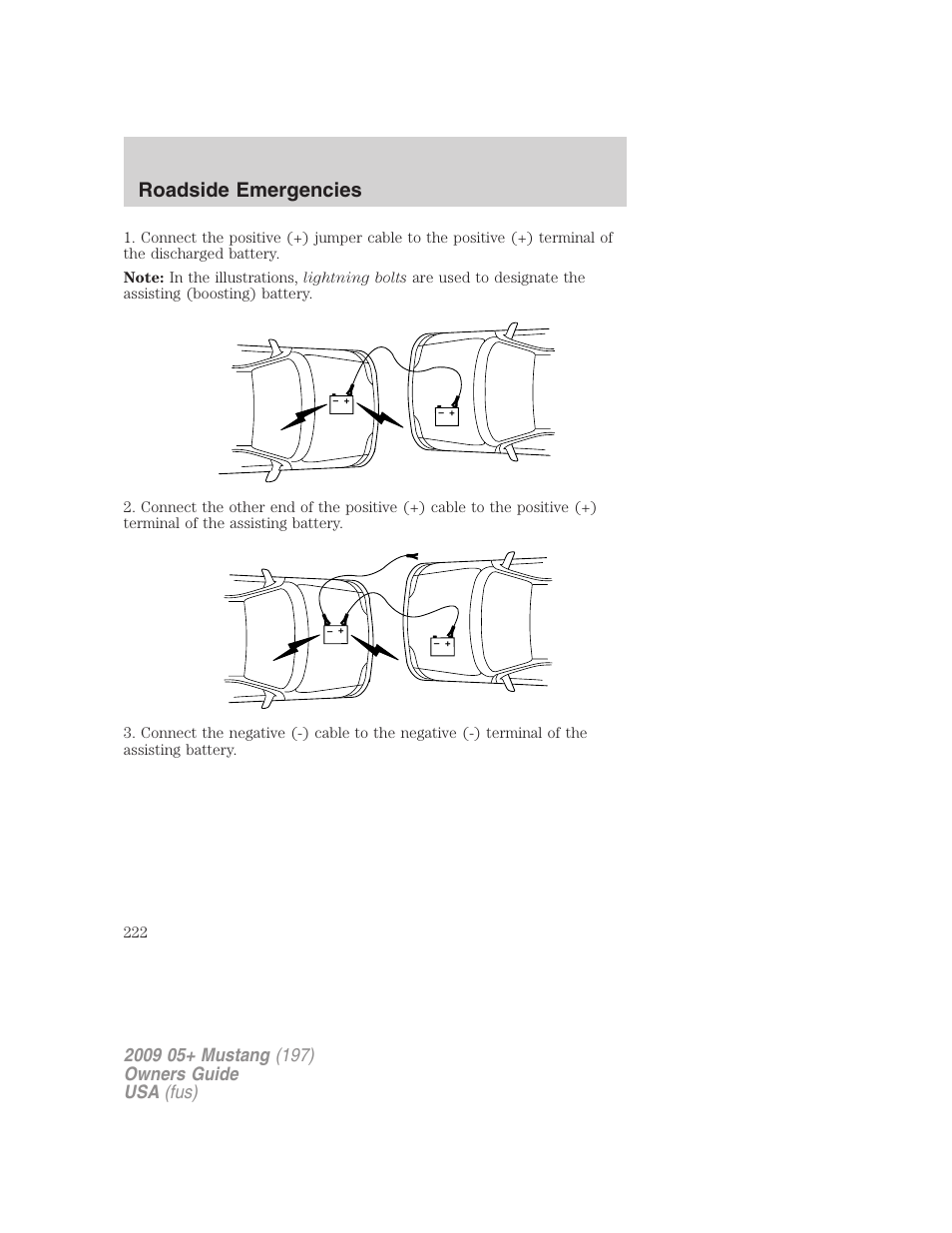 Roadside emergencies | FORD 2009 Mustang User Manual | Page 222 / 292