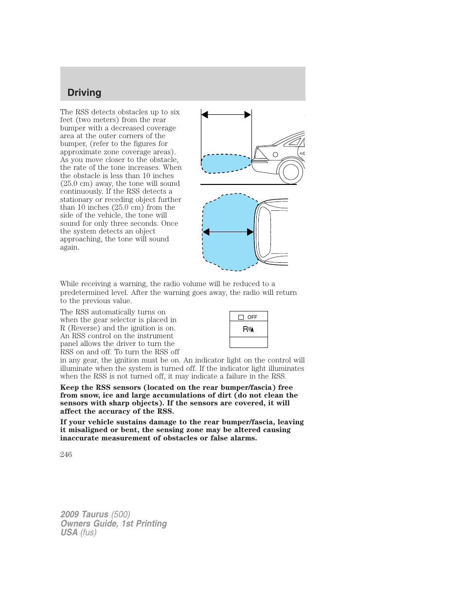 Driving | FORD 2009 Taurus v.1 User Manual | Page 246 / 336