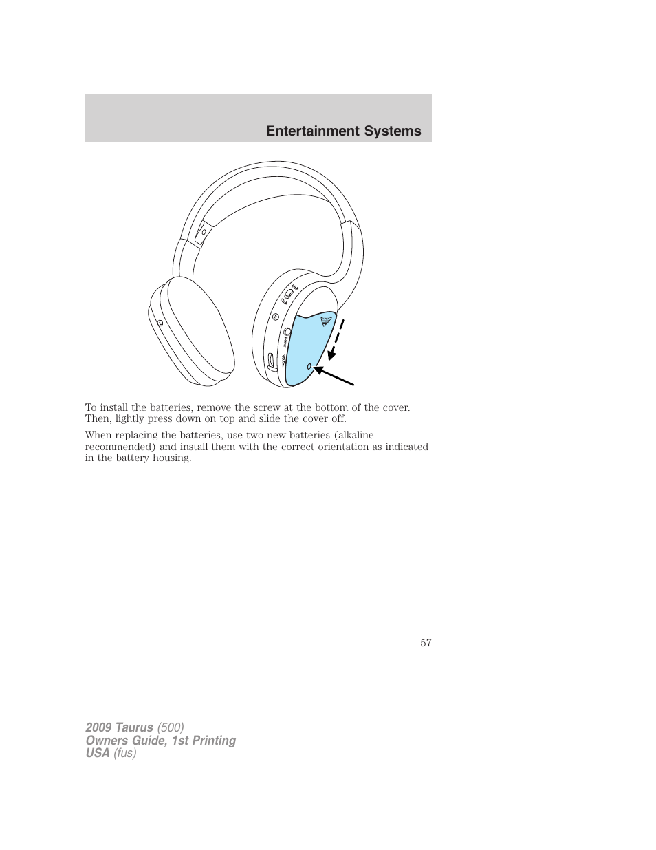 FORD 2009 Taurus v.1 User Manual | Page 57 / 336