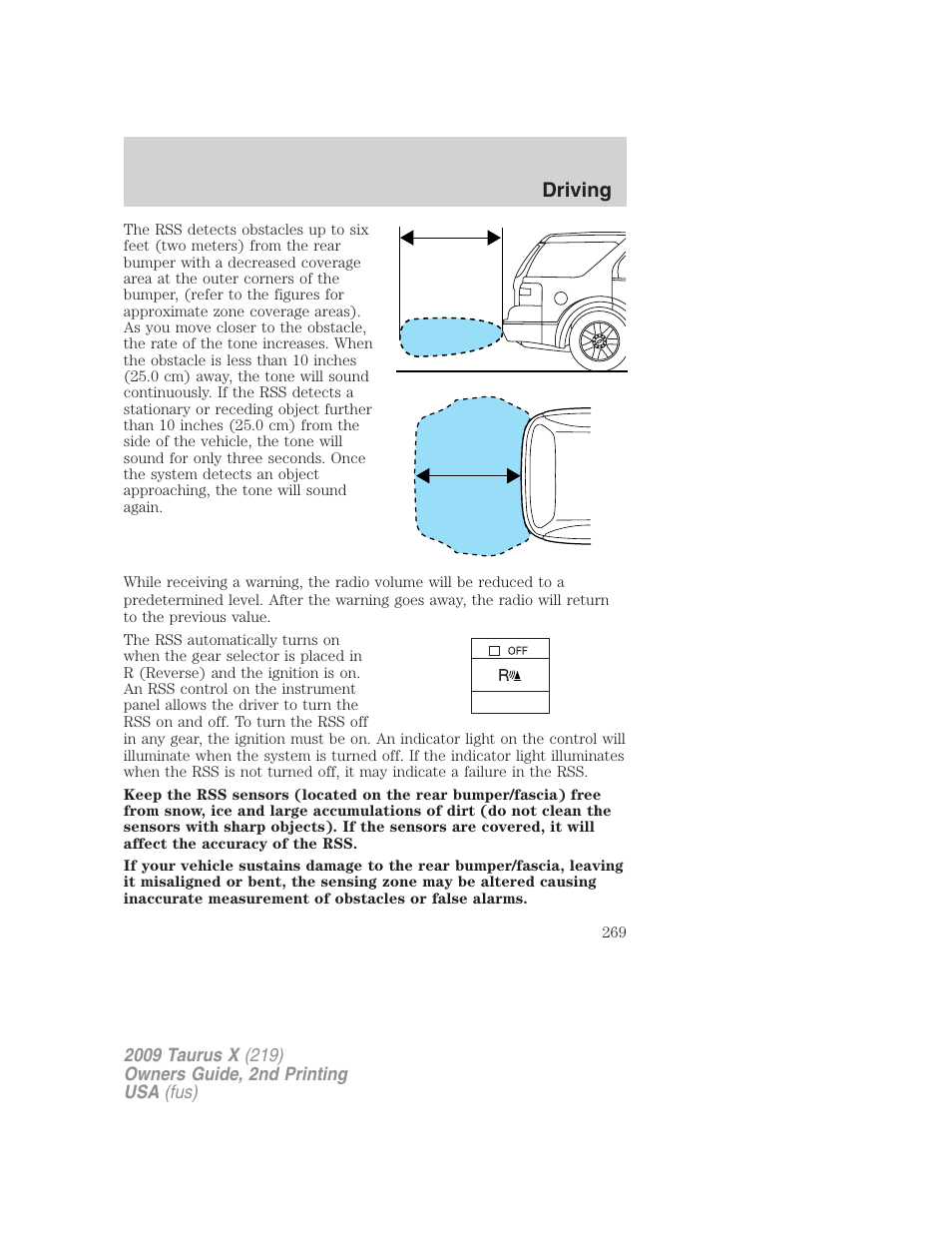 Driving | FORD 2009 Taurus X v.2 User Manual | Page 269 / 358