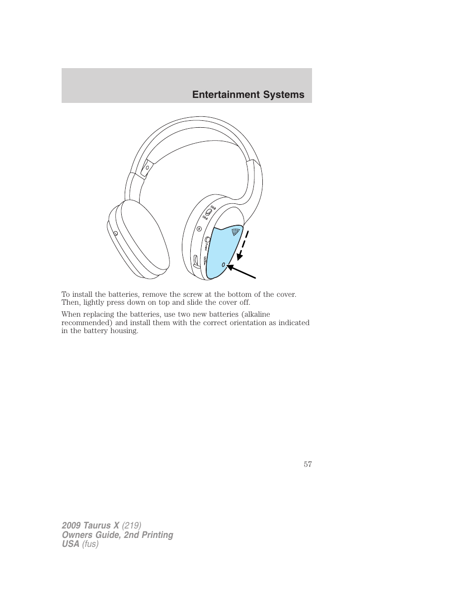 FORD 2009 Taurus X v.2 User Manual | Page 57 / 358