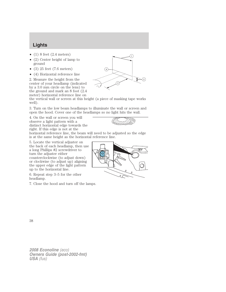 Lights | FORD 2008 E-450 v.1 User Manual | Page 38 / 280