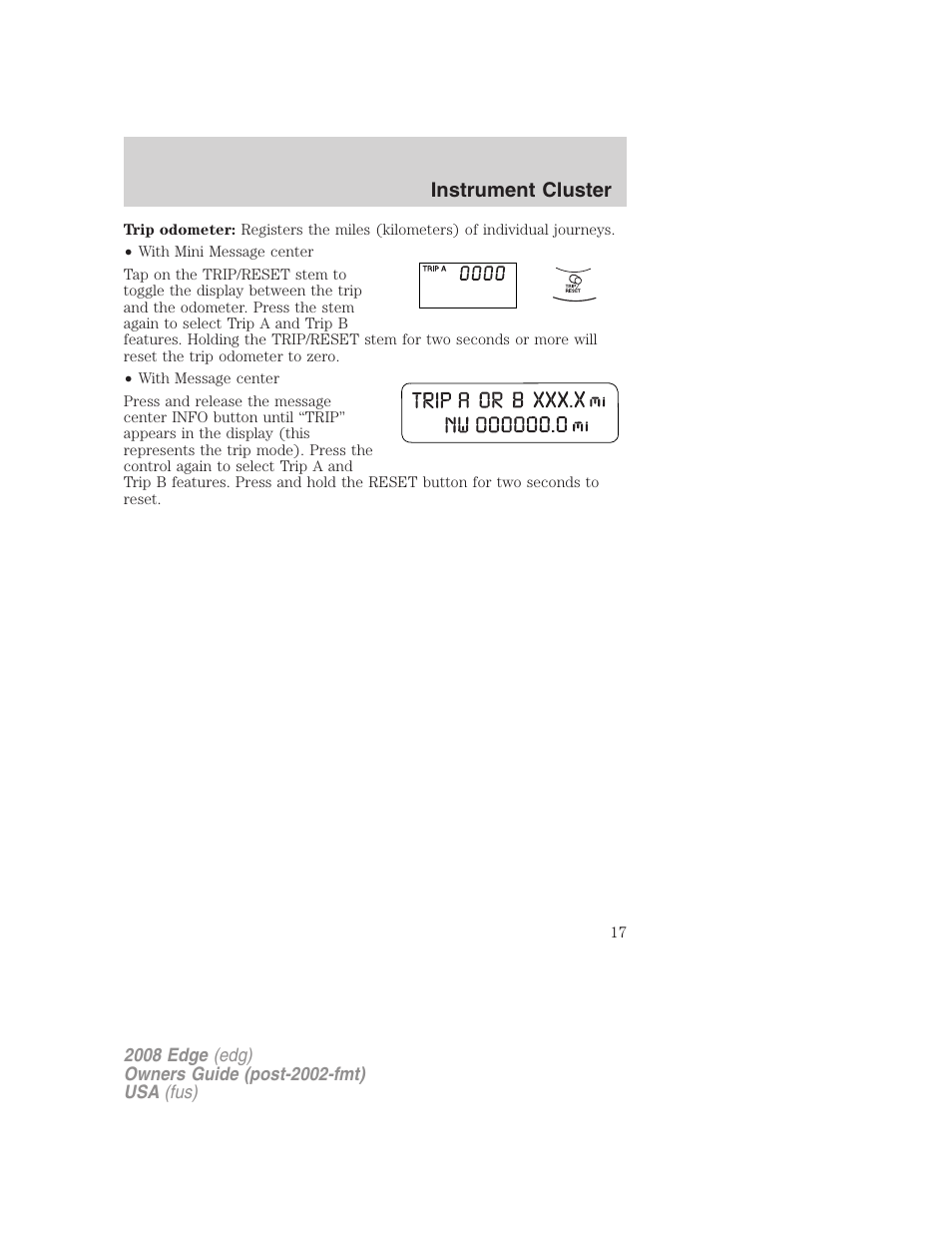 FORD 2008 Edge User Manual | Page 17 / 336