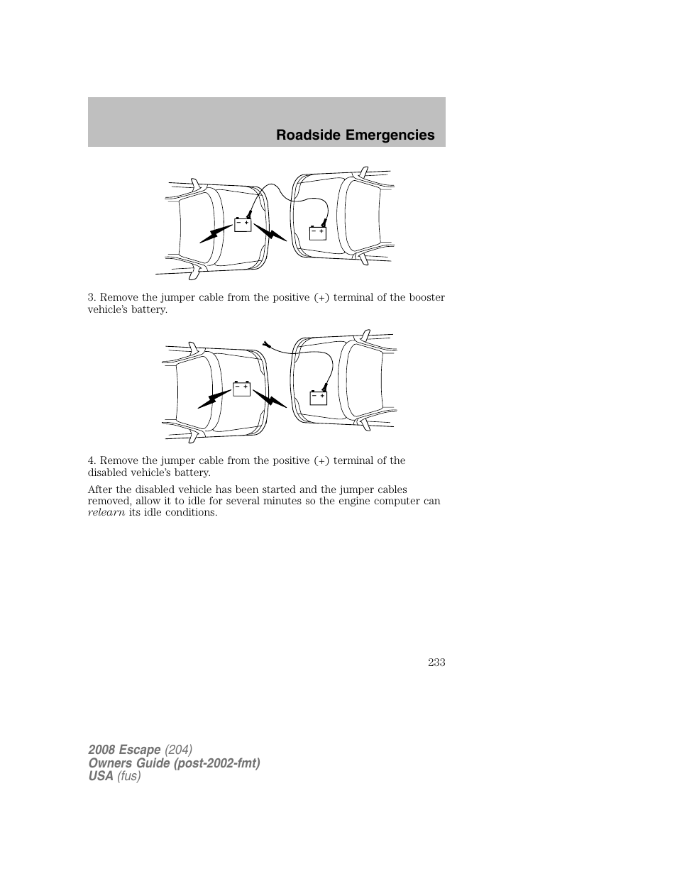 Roadside emergencies | FORD 2008 Escape v.2 User Manual | Page 233 / 304