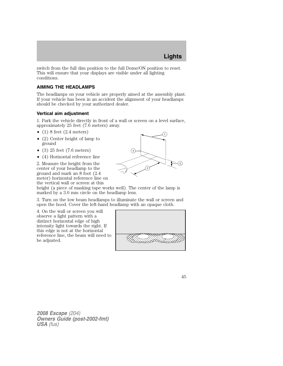 Lights | FORD 2008 Escape v.2 User Manual | Page 45 / 304